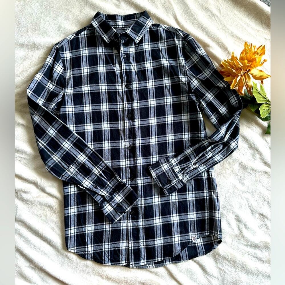 Sovereign Code Los Angeles Black and White Plaid Button Up Hollister Men’s Small